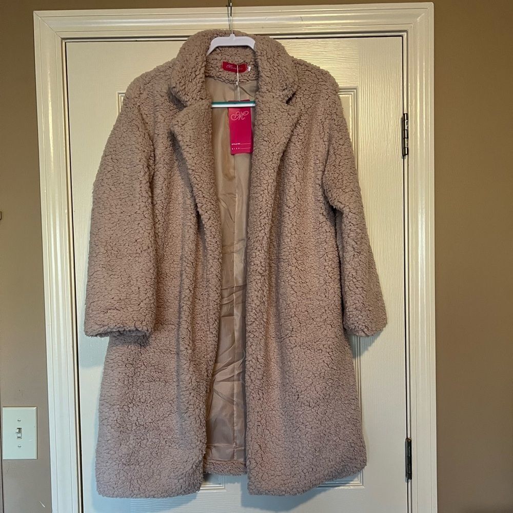 Long Teddy Duster Coat - Picture 6 of 8